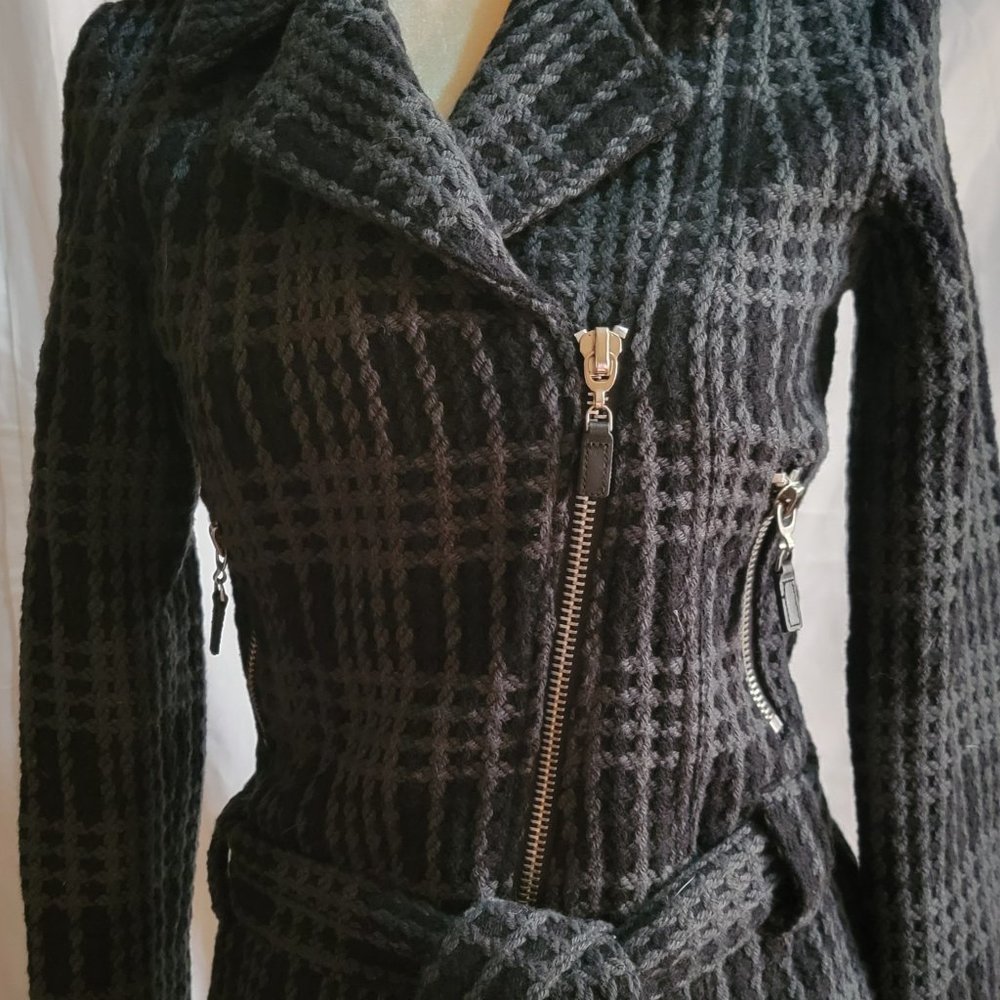 BUFFALO - David Bitton Triumph Moto Style Knit Wool Blend Jacket
